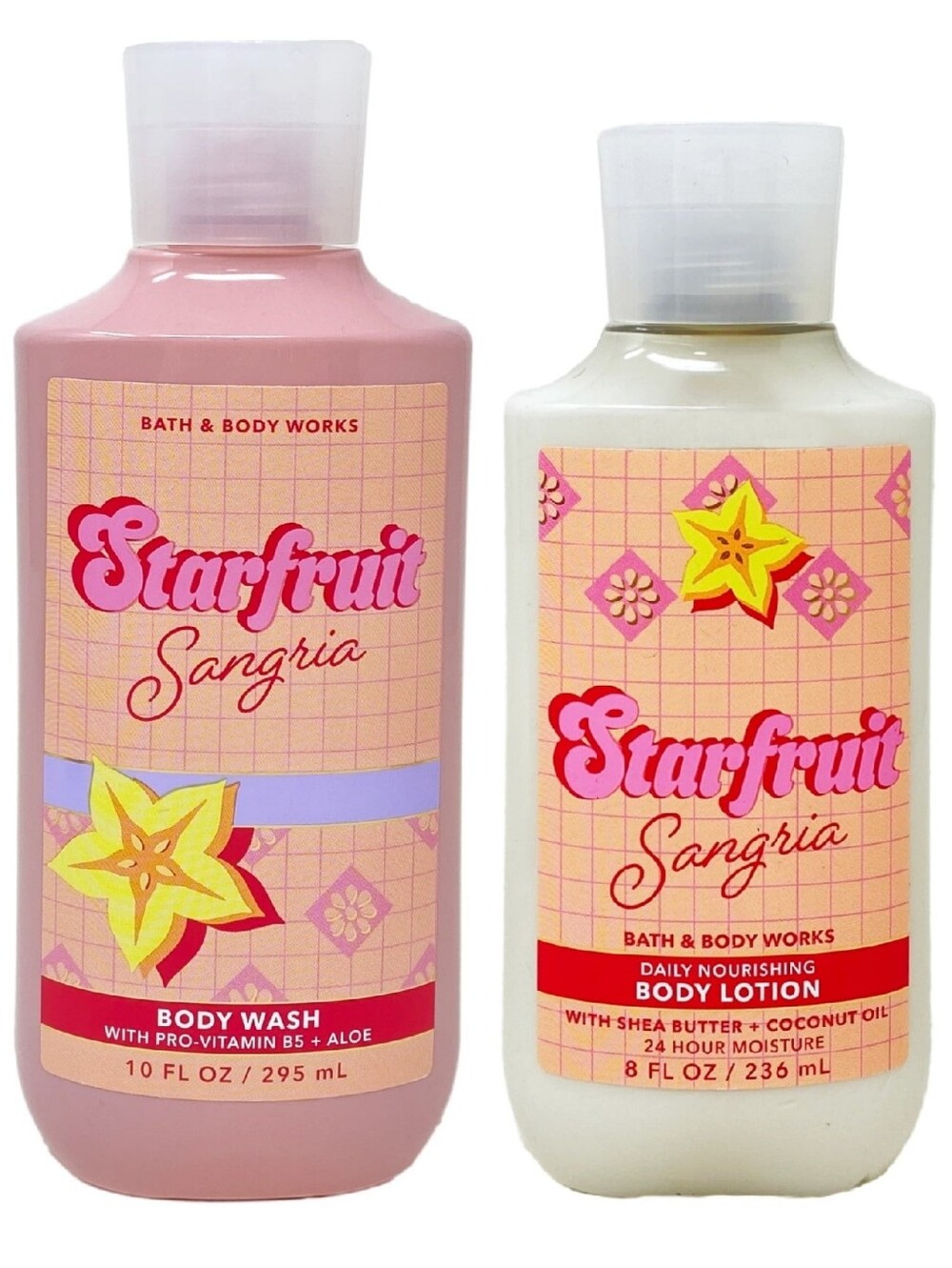 Bath & Body Works Starfruit Sangria Body Wash & Body Lotion Set NEW Rare